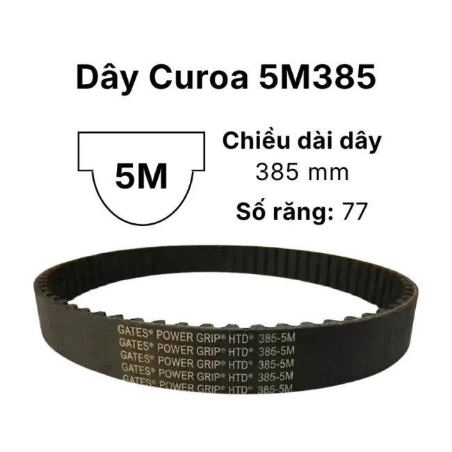 Thông số dây curoa 385 5M