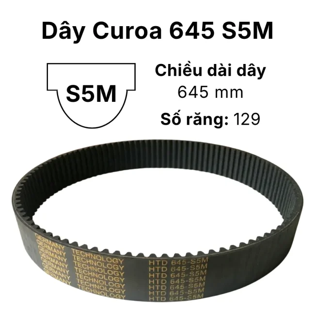 Thông số dây curoa 645 S5M
