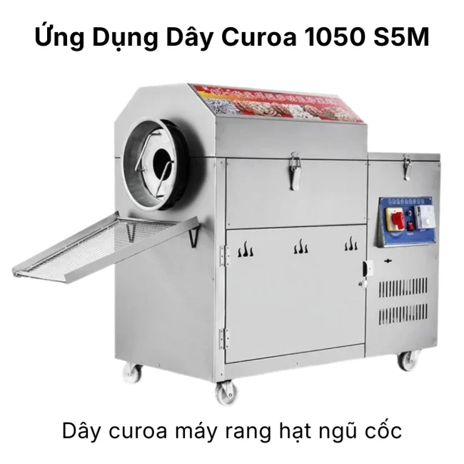 Ứng dụng dây curoa 1050 S5M máy rang hạt ngũ cốc