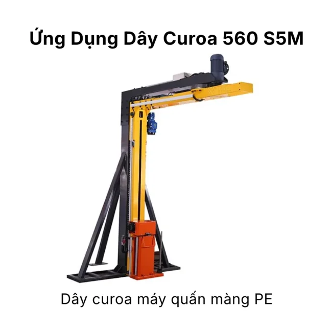 Ứng dụng dây curoa 560 S5M máy quấn màng PE