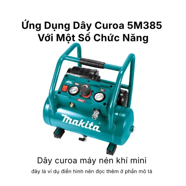 Ứng dụng dây curoa 385 5M máy nén khí mini