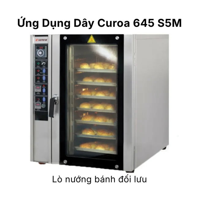 Ứng dụng dây curoa 645 S5M lò nướng bánh đối lưu