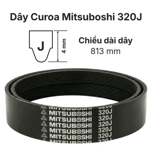 Dây curoa 320J giúp truyền động êm ái và giảm tiếng ồn