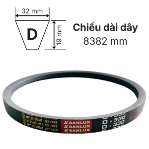 Dây curoa truyền động công nghiệp D330 chất lượng cao