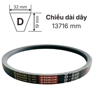 Dây đai thang D540 chuyên dụng cho các loại máy móc công nghiệp hạng nặng