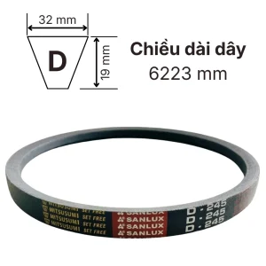Dây đai thang truyền động D245 chất lượng cao và chịu tải tốt