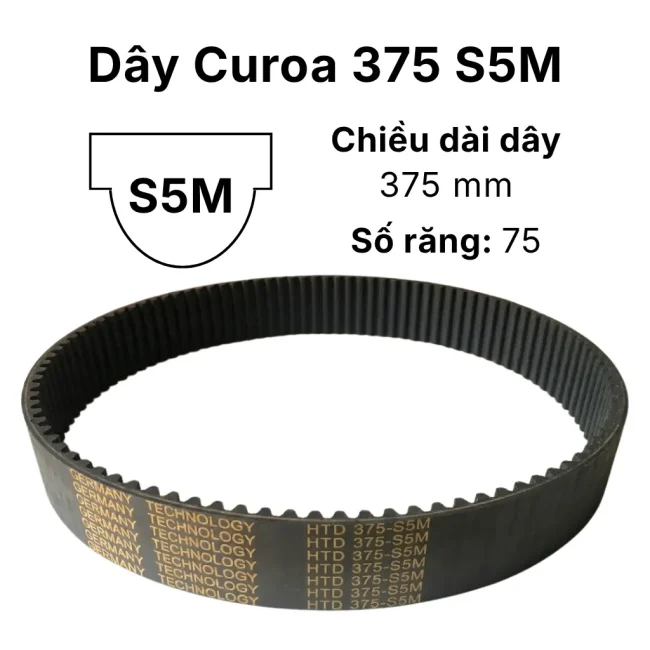 Thông số dây curoa 375 S5M