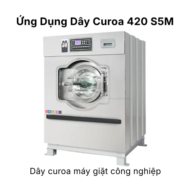 Ứng dụng dây curoa 420 S5M máy giặt công nghiệp