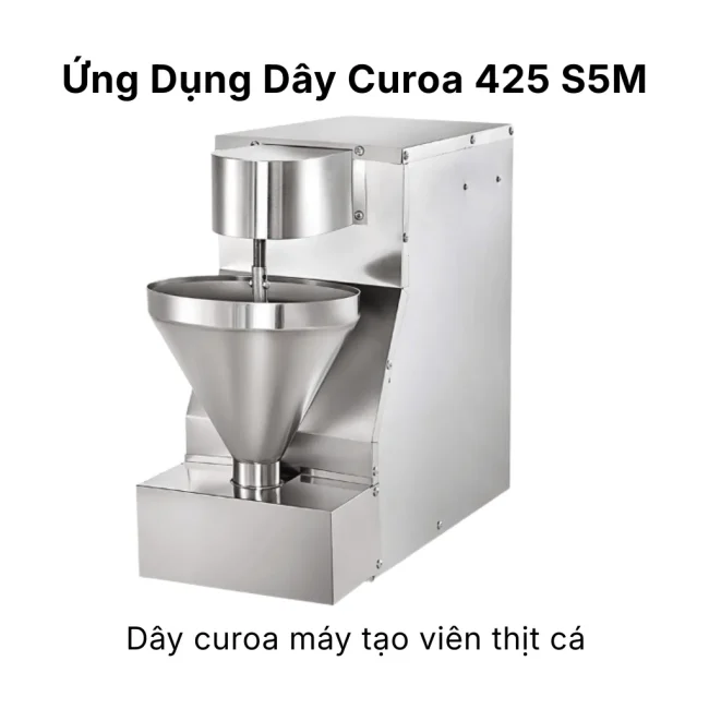 Ứng dụng dây curoa 425 S5M máy tạo viên thịt cá