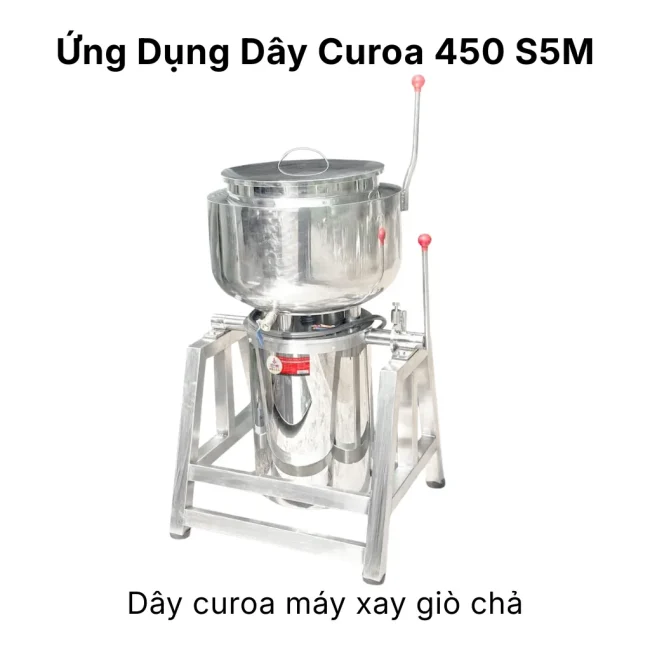 Ứng dụng dây curoa 450 S5M máy xay giò chả