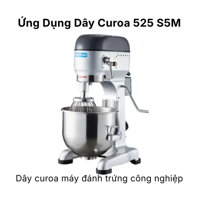 Ứng dụng dây curoa 525 S5M máy đánh trứng công nghiệp